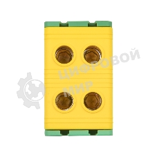 Клемма силовая вводная двойная КСВ 16-50 желто-зеленая EKF PROxima plc-kvs2-16-50-y-green EKF