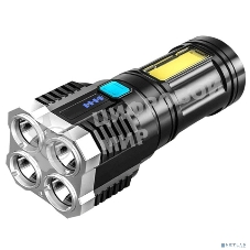 Фонарь Ultraflash LED51525 (фонарь акк 4В, черный, 4LED+COB, 3 Вт, 4 реж, Micro -USB, бокс)