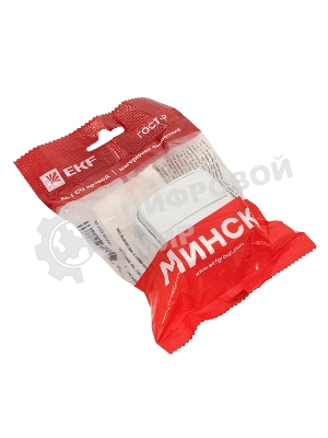 Выключатель 2-клавишный ОП 10А белый Минск EKF Basic