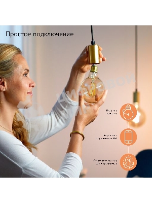 Лампа светодиодная филаментная Gauss Smart Home DIM+CCT E14 C35 4,5 Вт 2000-6500 К 1/10/40