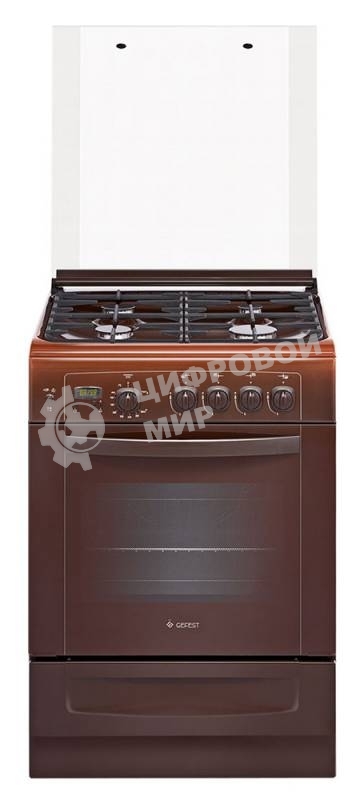 Плита газовая Gefest ПГ 6100-03 0003 коричневый, конфорок 4 шт, духовка 52 л, 60 см x 85 см x 60 см