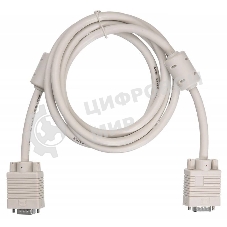 Кабель VGA Buro CAB016S-06 VGA HD15 (m)/VGA HD15 (m) 1.8м феррит.кольца