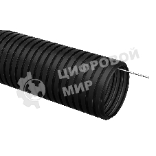 Труба гофрированная ПНД d32 мм с зондом черный (уп. 25 м) IEK CTG20-32-K02-025-1