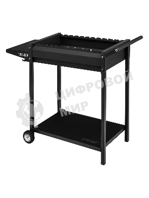 Мангал Palisad Camping сварной на колесах, 662х390х152/805 мм, сталь 2 мм, кочерга в комплекте