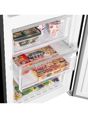 Холодильник Maunfeld MFF185NFB Inverter черный двухкамерный инвертор 240/100л морозилка снизу, No Frost