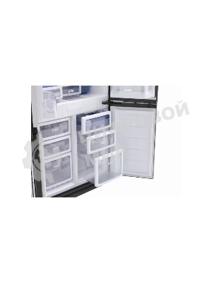 Холодильник Sharp SJ-FS97VSL серебристый трехкамерный 393/207 л морозилка снизу