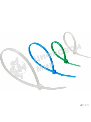 Набор хомутов-стяжек нейлоновых Rexant 100, 150, 200 мм, цветные, НХ-1, тубус 200 шт.