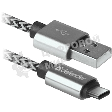 Кабель Defender USB 2.0 TO Type-C 1M белый USB09-03T