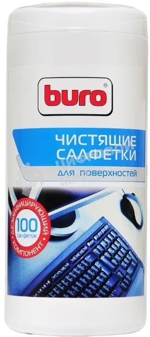 Салфетки Buro BU-Asurface для поверхностей туба 100 шт влажных