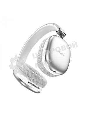 Беспроводные/проводные наушники HOCO W35 серебристый, полноразмерные, Bluetooth + проводной, до 40 ч
