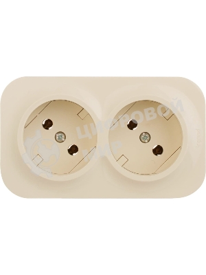 Блок розеток Quteo с предварительным подключением 2x2К без шторок, 16A, 250 В, IP 20, Слон. кость