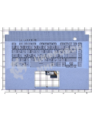 Клавиатура для ноутбука Asus ROG GU502 серебристая c подсветкой маленький энтер