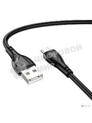 Дата-кабель BOROFONE BX121/USB кабель Micro/1m/2.4A/черный