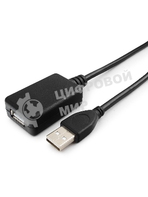 Кабель-удлинитель USB2.0 активный Gembird/Cablexpert UAE-01-10M, AM/AF, 10м