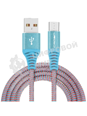 Кабель Crown USB - microUSB CMCU-3102M blue