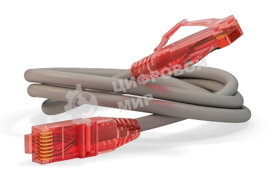 Патч-корд Hyperline U/­UTP, Cat.5e, LSZH, 3 м, серый 