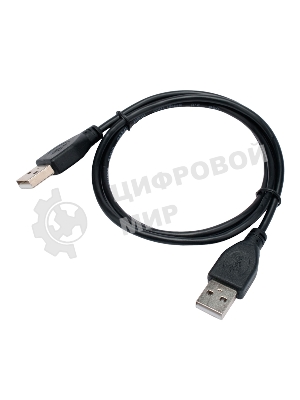 Кабель USB2.0 Cablexpert CC-USB2-AMAM-1M, AM/AM, экран, 28/26AWG, медь, Pro, 1м, черный, пакет