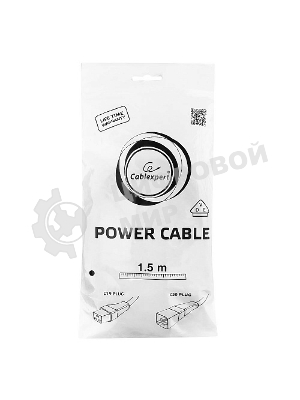 Кабель питания для UPC Gembird/Cablexpert, 1.5м, С19 - C20, 16А, черный, с заземлением