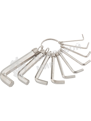 Набор ключей Sparta HEX 15х10х10шт. никелированный на кольце