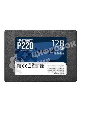 Накопитель SSD Patriot P220, 128Gb, SATA III, 2.5