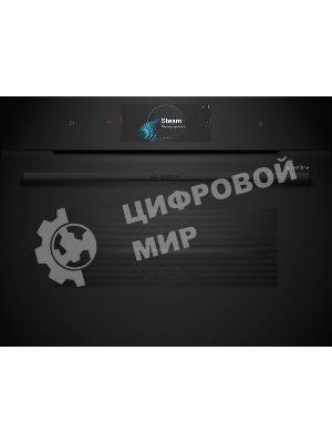 Встраиваемый духовой шкаф Bosch CSG958DB1 Accent Line шкаф-пароварка, черный, 14 режимов + комбинированные режимы, функция приготовление на пару 100%, 4-слойное остекление, 3 цветных текстовых TFT-дисплея 2,5