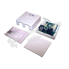 Настенная розетка, 2 порта RJ-45 категории 6, STP, белая