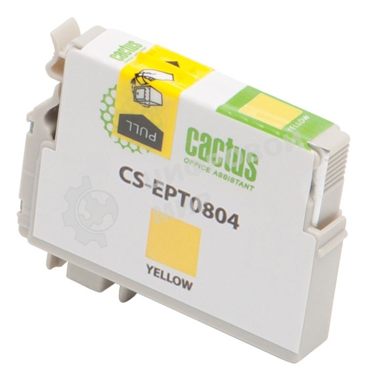 Картридж струйный Cactus CS-EPT0804 (T0804) желтый (11,4 мл) для Epson Stylus Photo P50/PX650/PX660/PX700/PX700W/PX710/PX710W/PX720/PX720WD/PX800/PX800FW/PX810/PX810FW/PX820/PX820FWD/R265/R285/R360/RX560/RX585/RX685
