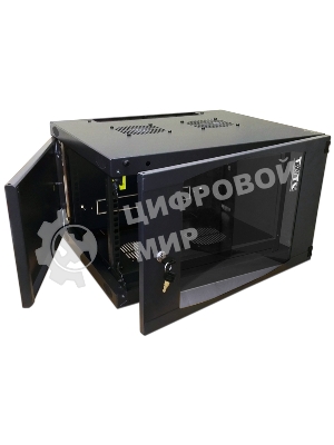 Шкаф настенный Next, 15U 550x450, стеклянная дверь, черный