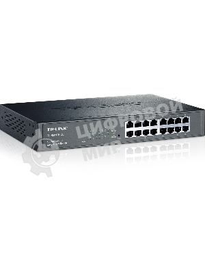 Коммутатор сетевой TP-Link SMB TL-SG1016DE 16-Port Gigabit Easy Smart Switch, 16 10/100/100Mbps RJ45 ports, MTU/Port/Tag-based VLAN, QoS, IGMP Snooping