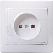 Розетка 1-м СП Кварта 10А IP20 без заземл. бел. IEK ERK13-K01-10-DM