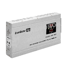 Стабилизатор напряжения ExeGate Master AV-1500 (1500ВА, 140-260В, цифр. индикация вход/вых. напряжения, 220В±8%, КПД 98%, 5 уровней защиты, задержка, метал.корпус, евророзетка, RTL)