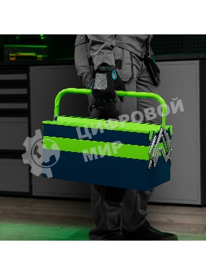 Ящик для инструмента Сибртех 430х200х200 мм, пять секций, металлический