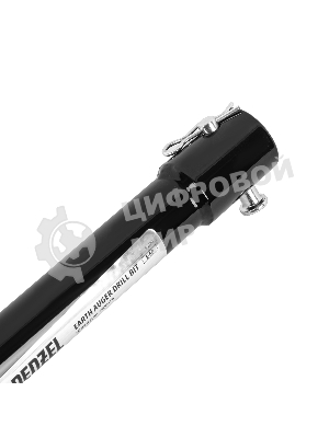 Шнек для грунта Denzel E-60, диаметр 60 мм, длина 800 мм, соединение 20 мм, несъемный нож