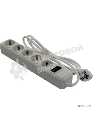Сетевой фильтр Exegate SP-5-1.5W (5 розеток, 1.5 м, евровилка, белый)