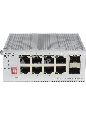 Коммутатор ORIGO Unmanaged Industrial Switch 8x1000Base-T, 2x1000Base-X SFP, Surge 4KV, -40 to 75°C