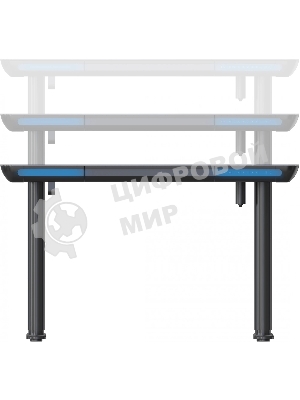 Стол компьютерный Cactus CS-EGD-BK-LED столешница закаленное стекло, черный, каркас черный