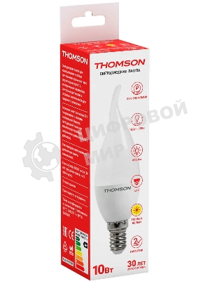 Лампа светодиодная Hiper THOMSON LED TAIL CANDLE 10W 800Lm E14 3000K TH-B2029