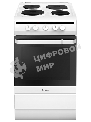 Плита электрическая Hansa FCEW53000 белый, конфорок 4 шт, духовка 68 л, 50 см x 85 см x 60 см