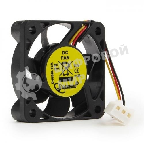 Вентилятор для корпуса Gembird черный, 40 мм, 6000 об/мин, 25 дБ, 3 pin