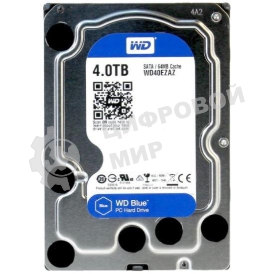 Жесткий диск Western Digital SATA 4Tb 6Gb/S 256MB BLUE WD40EZAX