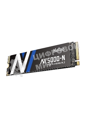 Накопитель SSD Netac NV5000 Pro, 500Gb, M.2 2280, PCIe 4.0 x4, NVMe, R/W 4800/2700, с радиатором