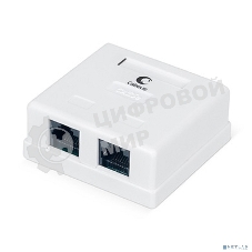 Розетка компьютерная Cabeus WS-8P8C-Cat.5e-2 RJ-45, категория 5e, двойная, внешняя, Dual IDC