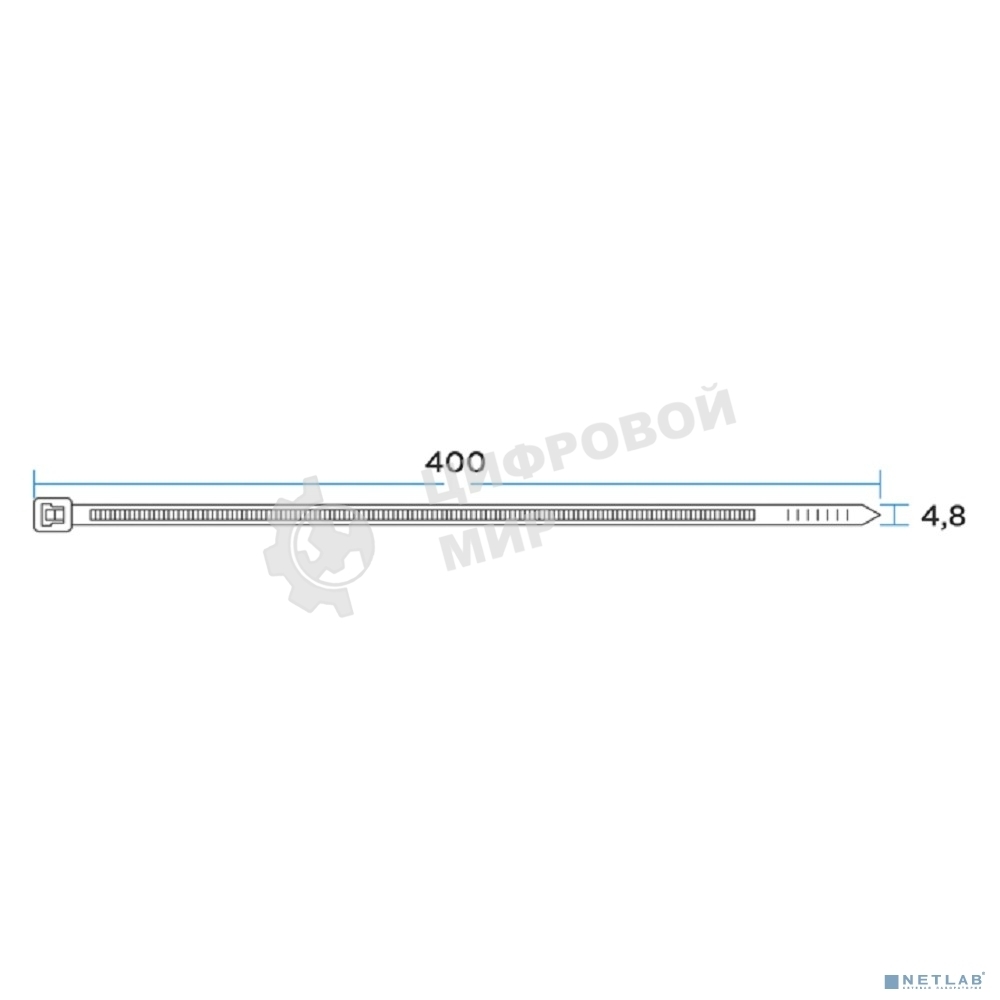 Rexant (67-0401) Стяжка нейлоновая Профессиональная 400x4,8мм, черная (100 шт/уп)