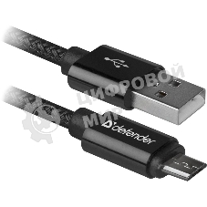 Кабель Defender USB 2.0 TO MICRO-USB 1M черный USB08-03T