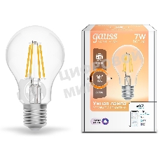 Лампа светодиодная филаментная Gauss Smart Home DIM E27 A60 7 Вт 1/10/40