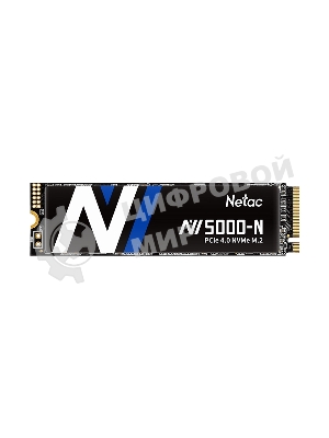 Накопитель SSD Netac NV5000-N, 1Tb, M.2 2280, PCIe 4.0 x4, NVMe, R/W 4800/4600, с радиатором