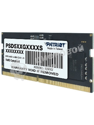 Оперативная память Patriot Signature, DDR5, 8GB (1x8 GB), 5600 MHz, CL46, SO-DIMM