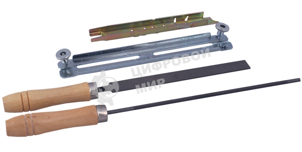 Заточной набор Patriot PG-SK4,8круглый напильник4.8мм, плоский напильник, две ручки, калибр