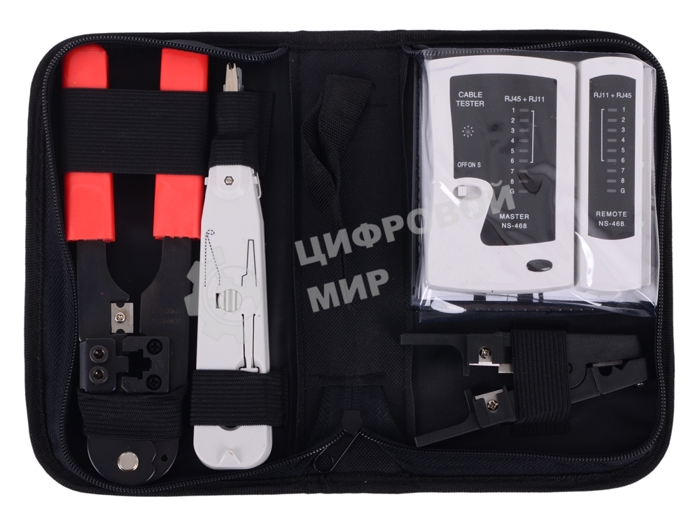 Набор инструментов Gembird TK-NCT-01 для работы с локальной сетью (4 предмета) набор