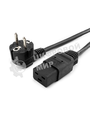 Кабель питания для UPC Gembird/Cablexpert, 1.8м, Schuko-С19, 16А, черный, с заземлением
